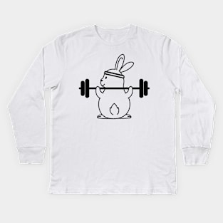 Bunny Gym Simple T-Shirt Kids Long Sleeve T-Shirt